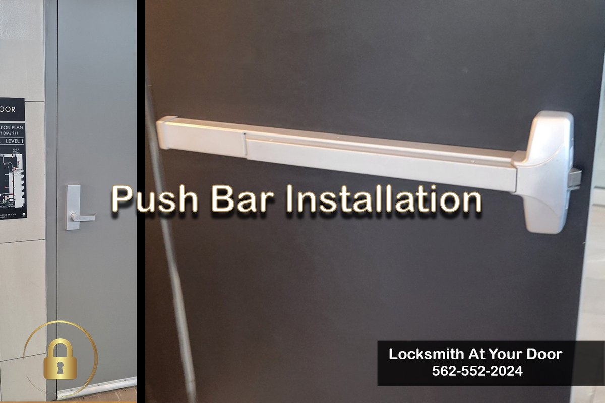 locksmithatyourdoor.com/push-bar-insta….

Enhance safety, security, and compliance in your commercial space. Contact us to discuss the best panic bar solution and ensure proper installation for your business.

#PanicBars #EmergencyExits #CommercialSecurity #SafetyStandards #InstallationTips