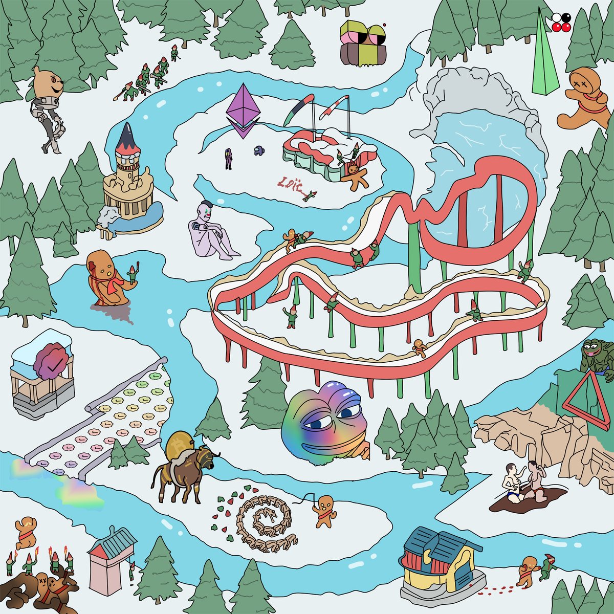 Awesome news from <a href="/beeple/">beeple</a> studios!

"Your artwork was selected"

Here's the fun story behind the piece🧵

gm world will be displayed at Beeple's Crypto Winter Wonderland event on Dec 16.