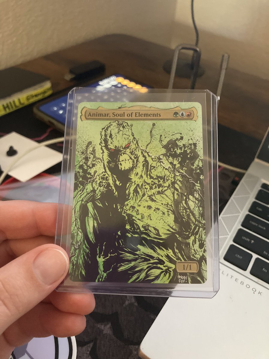 Hankeinstein's tweet photo. @Modflyalters This Swamp Thing alter is absolutely gorgeous! Shout out for the extra goodies! https://t.co/bOoLMSPblT