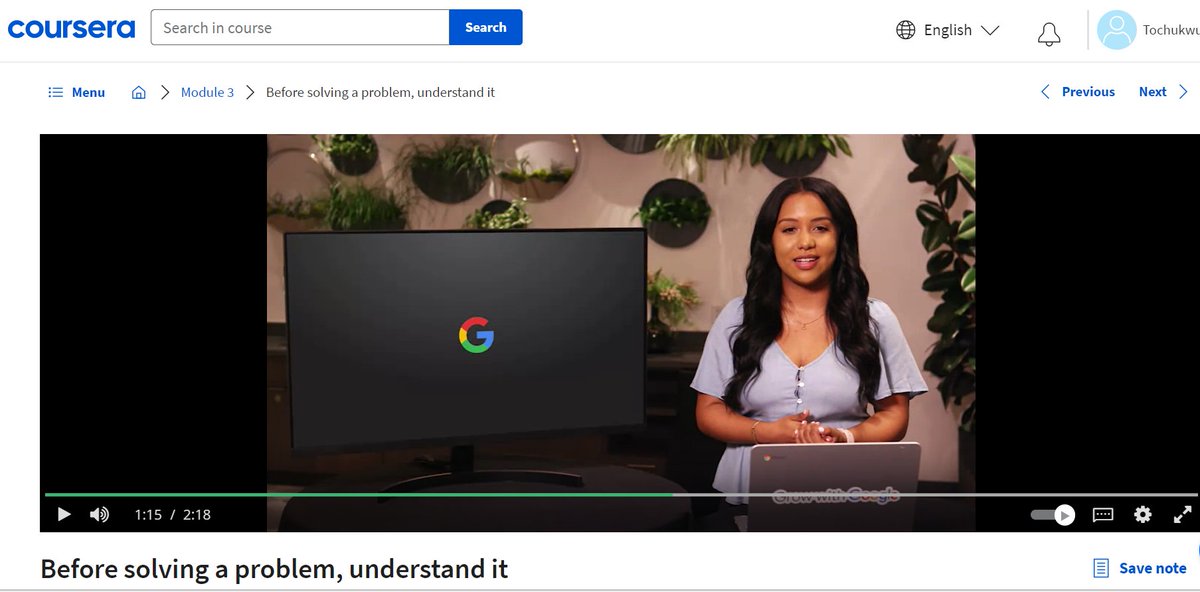 toch_collins's tweet image. Day 28/#100DaysofData
Still on #Google #DataAnalytics 
Understanding or defining the problem is very important before you will be able to solve it.
&quot; If I were given one hour to save the planet, I would spend 59 minutes defining the problem and one minute resolving it.&quot; -Einstein