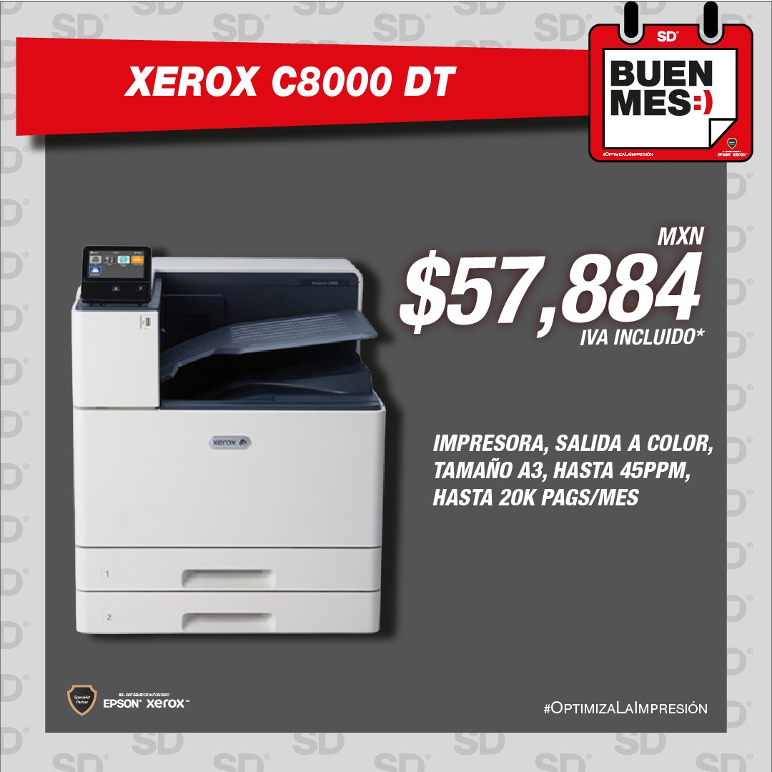 sdenlinea's tweet photo. ¡En #SD encontrarás los equipos #Xerox de primera calidad que tu negocio merece, ¡y todo a los mejores precios! 📷 #BuenMesSD con promociones exclusivas en equipos de impresión que no puedes dejar pasar📷📷
#TecnologíaDeImpresión #ImpresiónDeCalidad  #SoloSD #OptimizalaImpresión https://t.co/vLf07BNZaB