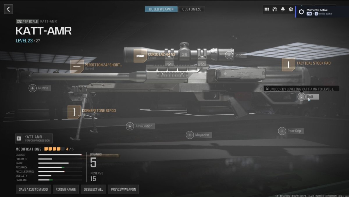 prodspky's tweet photo. @ATVIAssist Please fix the bolt on the KATT-AMR, I have it at level 23 and it still tells me to get it to level 1

#ModernWarfareIII #brokengame #helppls https://t.co/SDZ2m2AfQ7