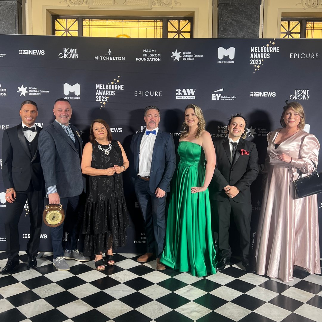 Congrats to #TheLivingRoom for winning the ‘Community Award’ at the <a href="/cityofmelbourne/">City of Melbourne</a> 2023 #MelbourneAwards 👏🏽 Having been at the [Heart] of Melbourne for 20+ years, it was humbling to be recognised at these prestigious awards. Meet the winners:  melbourne.vic.gov.au/about-melbourn…