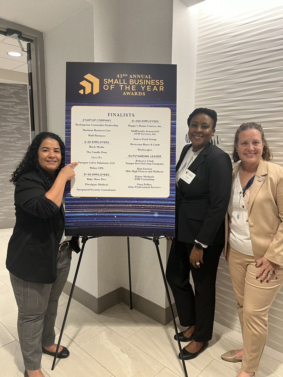 We are a few days away from the <a href="/TB_Chamber/">Tampa Bay Chamber</a> “2023 Small Business of the Year Awards”. As we get closer to the BIG day, we want to share one of our favorite moments from the SBOY Finalists Reception. 

Thank you <a href="/TB_Chamber/">Tampa Bay Chamber</a> for all that you do. See you all on Thursday.