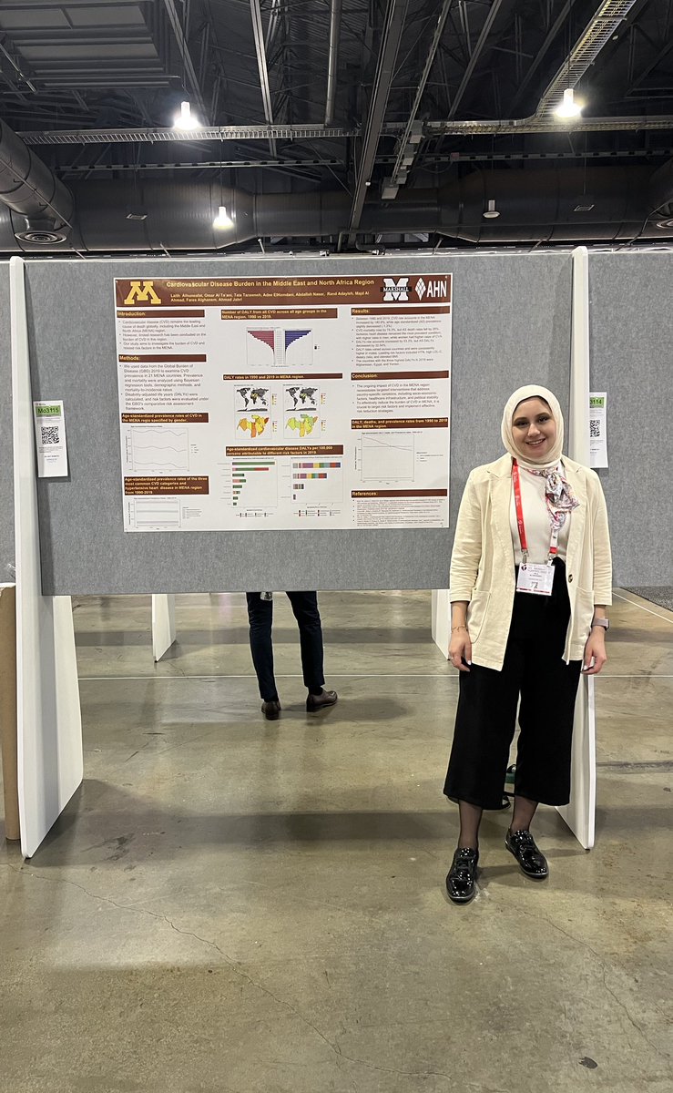 MUIntMed's tweet photo. MUIM had the pleasure of having @TalaAltarawneh representing Marshall at #AHA23. Dr. Altarawneh presented two research abstracts in the AHA held in Philadelphia this weekend! #BestProgramEver 🦬 https://t.co/2rrMl5eQuH