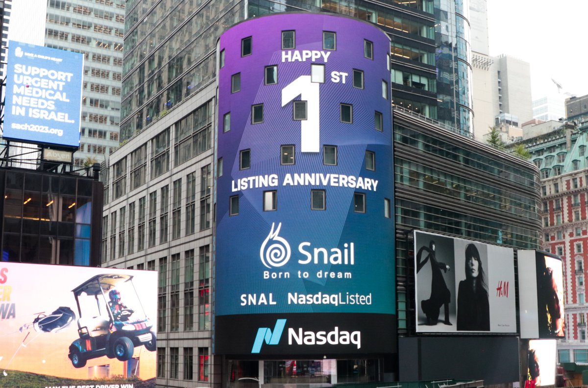 SnailGamesUSA's tweet image. Celebrating one year since Snail, Inc. went public! 🎉We are grateful for the incredible opportunity and partnership from @Nasdaq as we continue to evolve and innovate in the world of gaming. Here's to many more milestones ahead! 🚀🎮