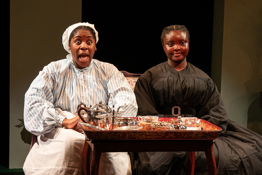 towerthegift's tweet photo. Y is #Neighbours trending? Wld rather go 2 theatre 2 watch brilliant play The Gift! Different Sarahs, different tea parties, different centuries...has much changed?  Makes U laugh, &amp; think. DO NOT MISS IT @towertheatre till 18 Nov #BlackTwitter #stage https://t.co/JrTR9uRKSB https://t.co/ybuLtPYR6B