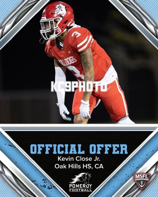 kevinclosejr3's tweet image. After a great conversation with @coachpowell91 I am blessed to receive an offer to @SMWCSprintFB !
@NickMonica63 @coachmetty @CoachSmith1044 @OakHillsFootba1