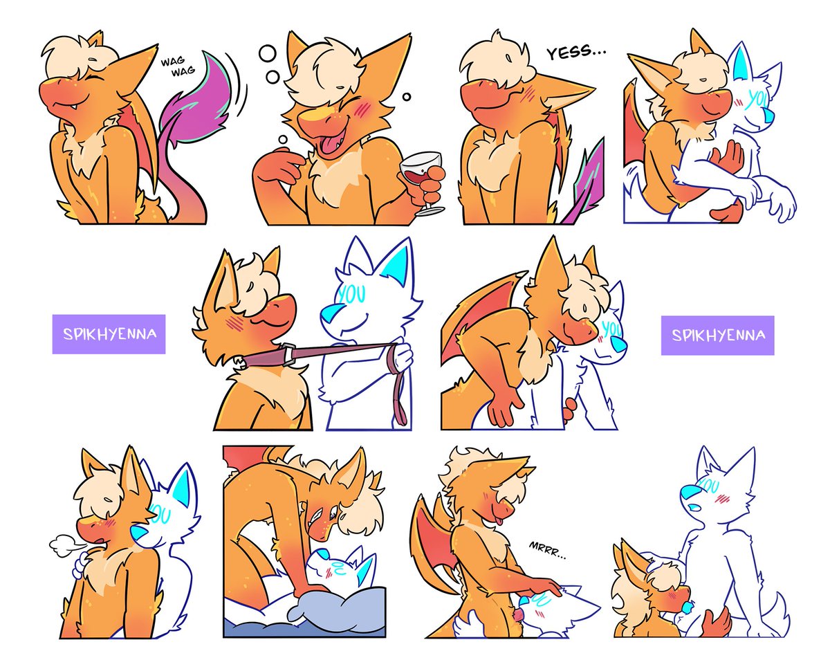 Telegram stickers comm NSFW version 💜🔥