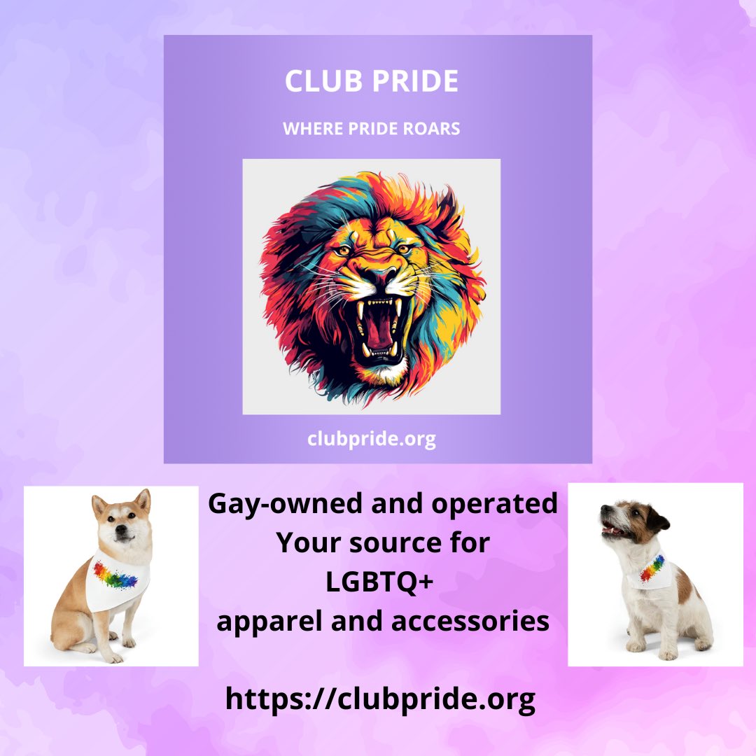 rkarl's tweet photo. CLUB PRIDE
Where PRIDE Roars!
https://t.co/gsrlDVMoCy
Your source for LGBTQ+ apparel and accessories
Gay-owned and operated
#clubpride #gaystore #gayshop #popart #shoponline #pride2023 #mmromance #gayromance https://t.co/AUx83YEwXO