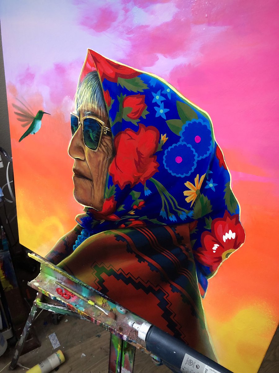 fin89fin89's tweet photo. Painting that grandma Yazzie shwag 💅🏼 ✨. Blessings on blessings.
#INDIGENOUS #navajo #NativeAmerican #fin89 https://t.co/toE7HWZNkj