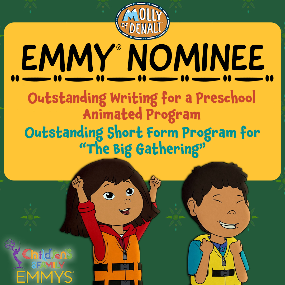 We are honored to be nominated again for the #ChildrensEmmys! Congrats to our incredible cast and crew— and our writers for representing two years in a row! Mahsi'choo @TheEmmys ❤️