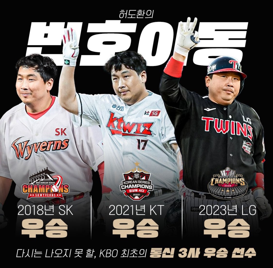 우승청부사 허도환 ㄷㄷ 통신3사우승포수미쳤다