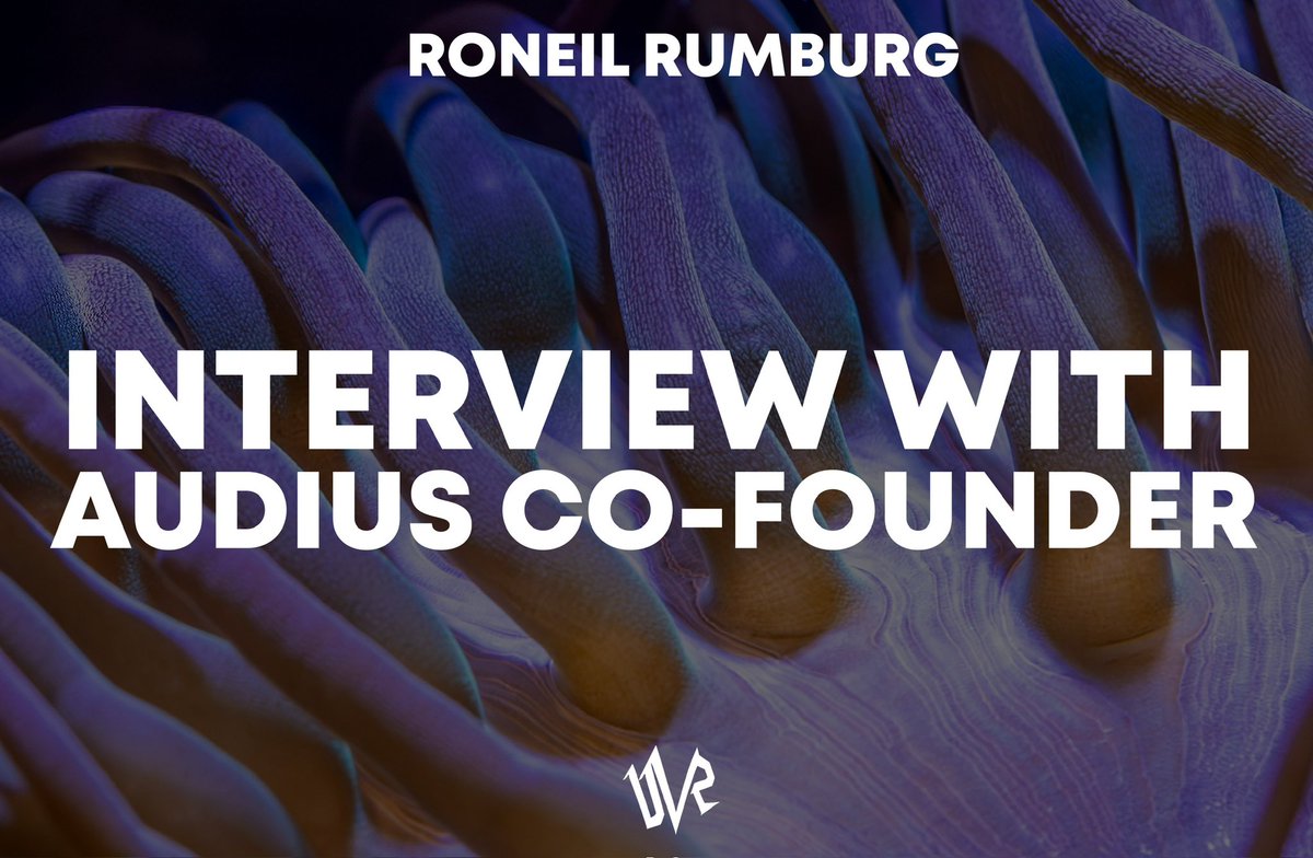 I haven’t been this excited about a space in a very long time One of my favorite interviews will be happening tomorrow morning We have the legendary @roneilr Co-Founder of @audius Coming to chat about the future of music 💘 Set reminders down below 👇🏽