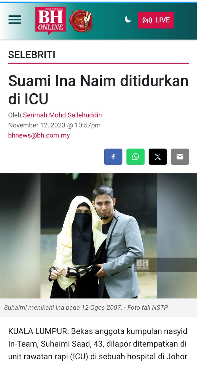 Semoga suami Ina Naim cepat sembuh