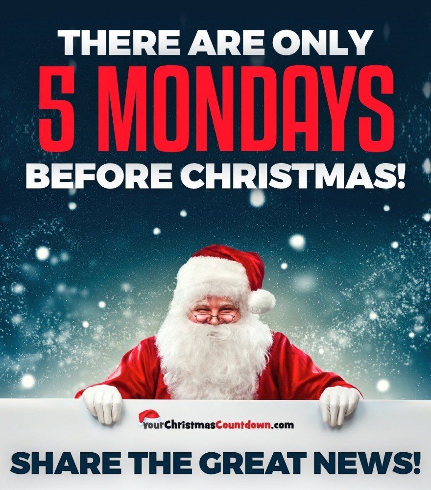 christmas_clock's tweet photo. ONLY 5 MORE MONDAYS BEFORE  #CHRISTMAS!
 👉 https://t.co/08kJVAWqc2 🎄🎅 https://t.co/WQ9NMwEEcQ