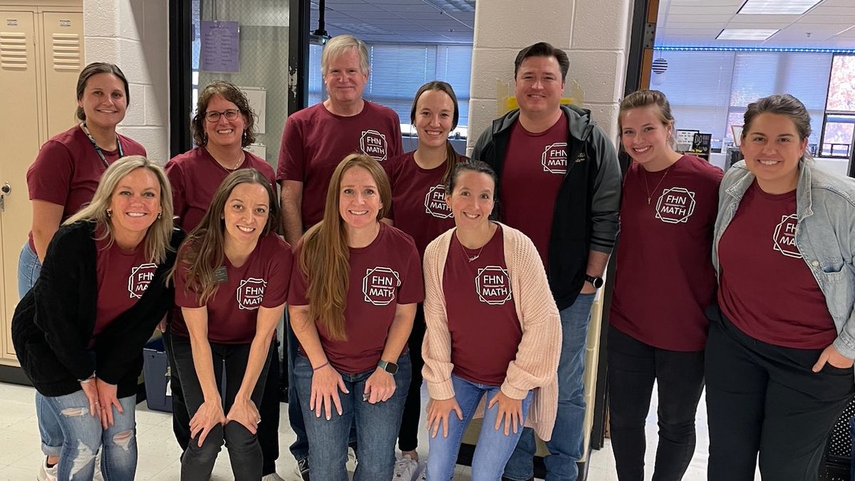 FHN math department was looking real snazzy on Maroon Monday with our new math department shirts!! #matchymatchy #FHNCommunity