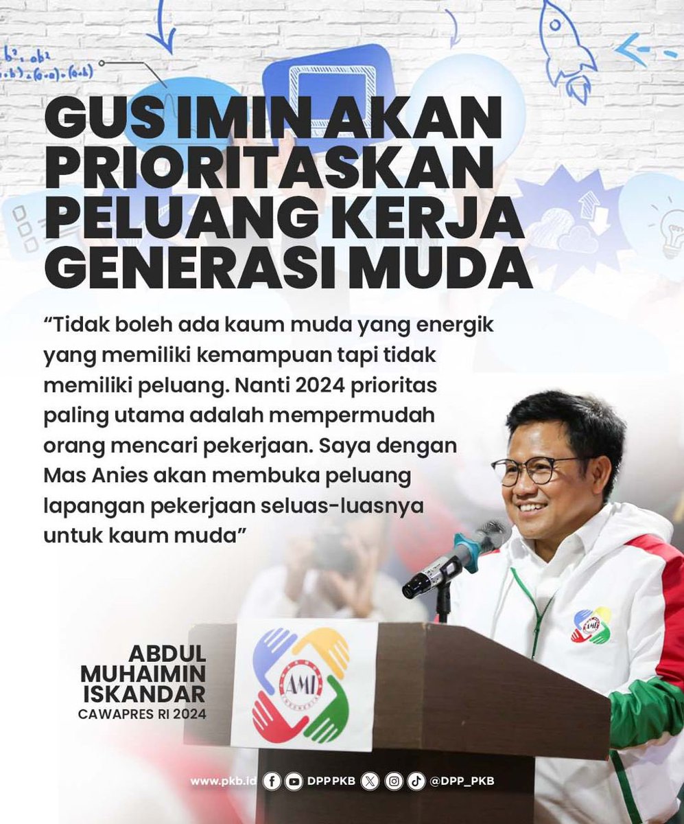 wawanirwan84's tweet photo. Kaum Muda
#ANINPeduliKaumMuda 
#AniesMuhaimin2024 
@cakimiNOW 
@DPP_PKB https://t.co/KV0hlWUMnv