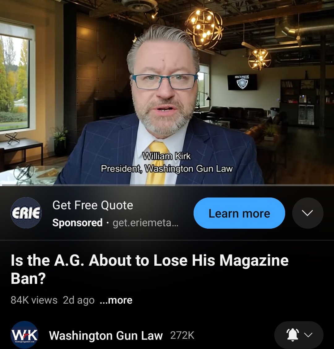 Susan_Dupres's tweet photo. WASHINGTON STATE

Is WA State Attorney General Bob Ferguson about to lose HIS gun magazine ban?

#2A
#SideshowBob
#AttorneyGeneral
#MagazineBan
#WeAreWAState

https://t.co/WfeK5prvQP https://t.co/2pTxWxXEPi