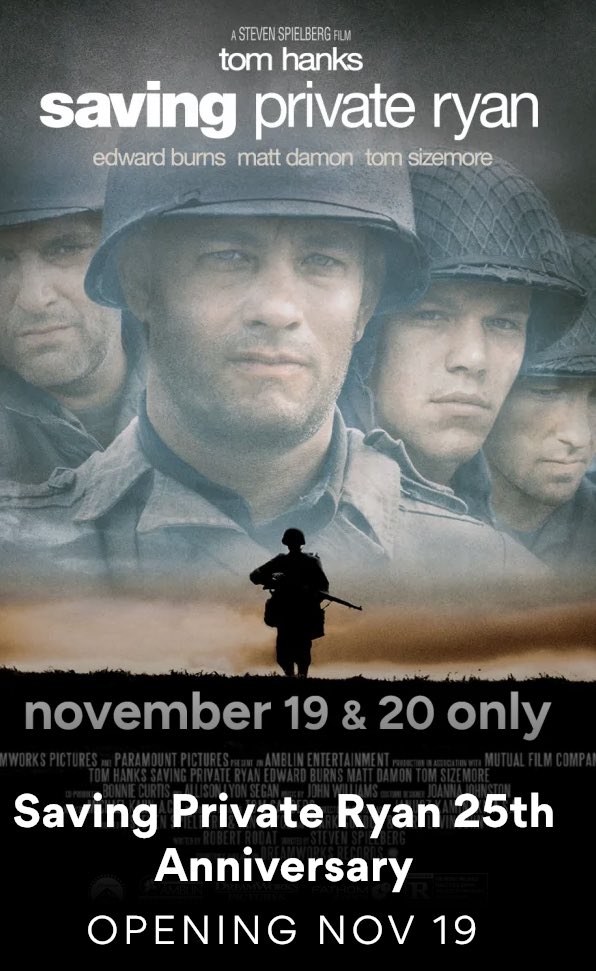 Who’s going to see this masterpiece?

#AMC

#SavingPrivateRyan