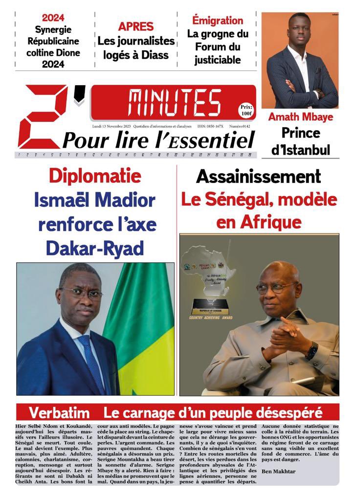 minelalo's tweet photo. Félicitations à Monsieur le Ministre Serigne Mbaye THIAM https://t.co/XPp5ngJ6Qp