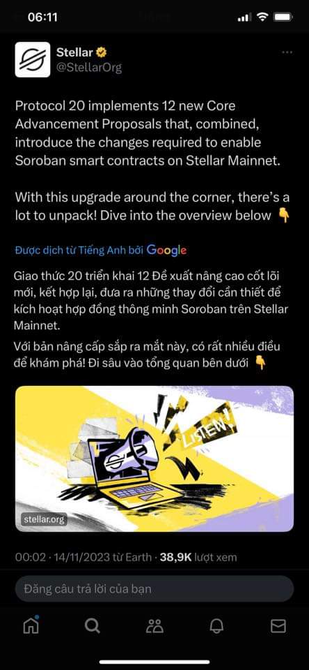 PhongNg36367686's tweet photo. Ae lên bia 🚀📈🌕
#stelalr #protocolv20 #smartcontract https://t.co/QTnWdmeFdy