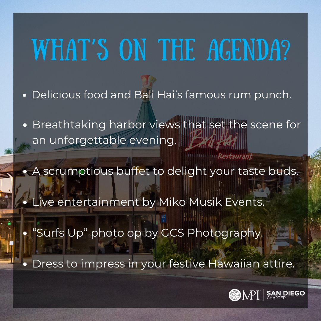 MPISanDiego's tweet photo. Get ready to experience the flavors of paradise at our Aloha Holiday Party on 12/06! 🌴🍹 We're thrilled to have some incredible sponsors on board!

Don your festive Hawaiian attire and join us for a night of tropical fun! 🌺🎉 #MPISanDiego #EventSponsors https://t.co/E1ZmNt4o8W https://t.co/4AjQhEwYru