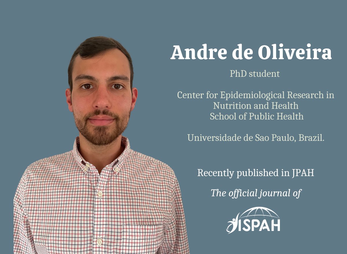 JPAHjournal's tweet photo. Meet @Andreowerneck, a PhD student at the @usponline🇧🇷 👋

His study published in @JPAHjournal uses national survey data from South American countries to explore the prevalence and sociodemographic correlates of #physicalactivity and #sittingtime. 👇

https://t.co/TlCmCTLfUH https://t.co/vDNJFBwej6