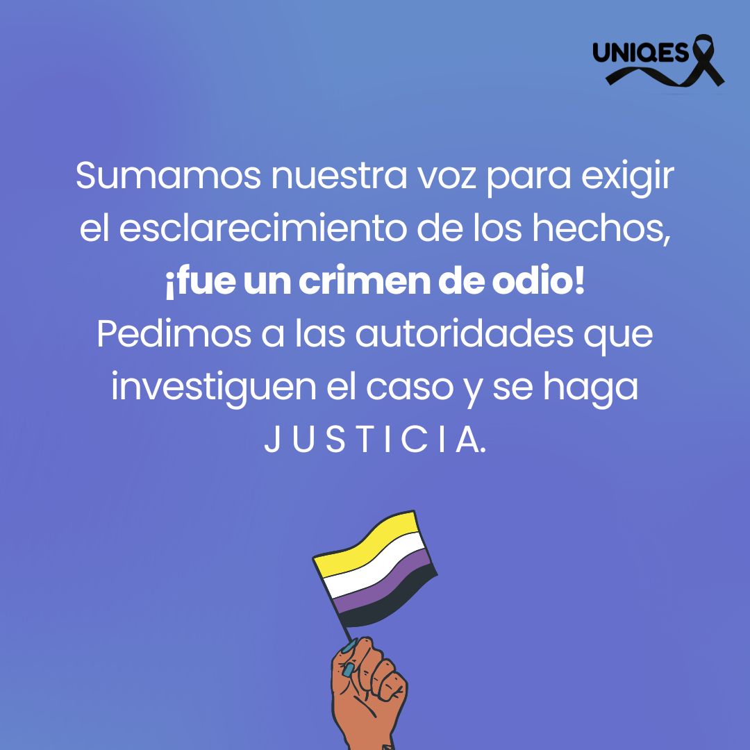 Uniqes_mx's tweet photo. Hoy tu lucha y legado nos acompaña.

Lamentablemente, hasta ahora la Fiscalía de Aguascalientes sostiene que se trata de un "crimen pasional". Así como #LeMagistrade  dignificó nuestras vidas, ¡exigimos una investigación que dignifique la suya, y la de su pareja Dorian Herrera! https://t.co/cCq3y8rnXY