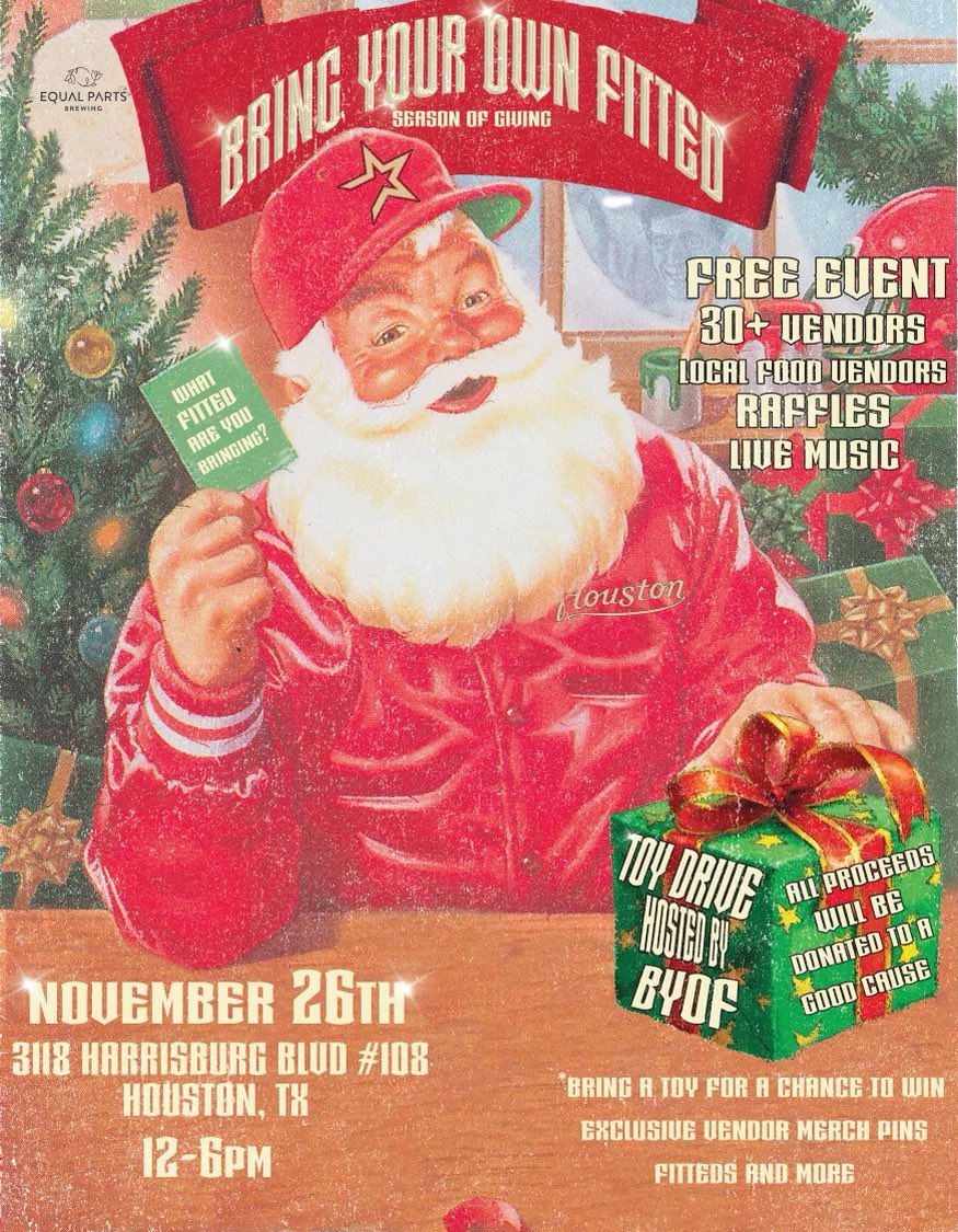 sweetroars's tweet photo. Our good friends at BYOF bringing y’all another great event! See y’all Nov. 26th  🍻 

Get your Christmas shopping done for the beer drinking, fitted collecting, cookie lover in your life. 🤘🏼

And don’t forget to bring a donation!
🎄🎅🏼🥶🍪🍻🧢🦖😊🫶🏼🎁 https://t.co/2lcItpdP54