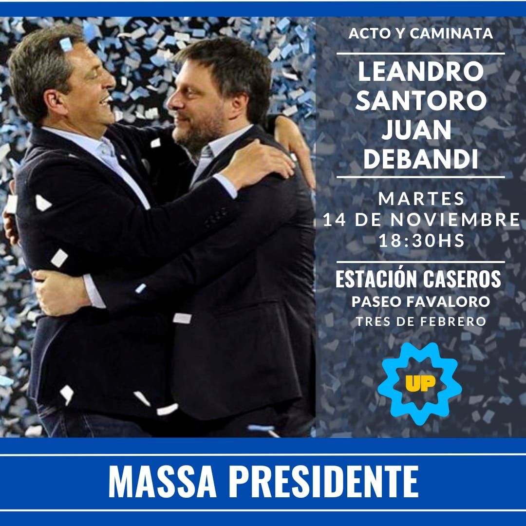 JDebandi's tweet photo. Mañana nos encontramos con @SantoroLeandro para caminar y charlar con los vecinos y vecinas de Caseros. 

#VieneLaArgentina https://t.co/kuQyeEfNkg