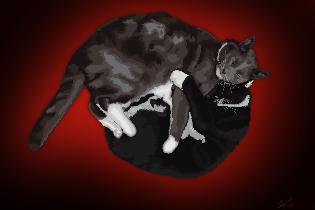 Check out 'Secret Snuggles II'
Bros gotta snuggle.
zeroone.art/artwork/secret…
#accidentalcatlady #digitalart #SnuggleUp