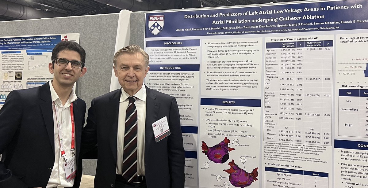 Grateful to an inspiring mentor, Dr. Francis Marchlinski, for his endless support and all the opportunities he has made possible @PennMedicine for EP enthusiasts

#AHA23