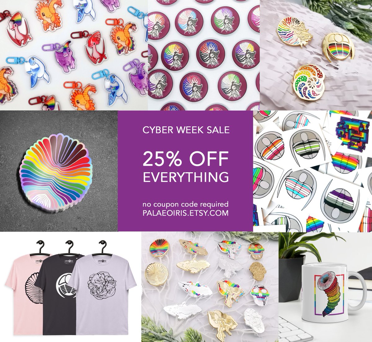 palaeoiris's tweet photo. Palaeoiris store #cyberweek2023 sale is now live!
🏳️‍🌈🎄🏳️‍⚧️
Almost two weeks of ALL items you can get discounted for 1/4 of the price. Excellent opportunity to stock up on Christmas gifts early AND save while doing it. 

🛒https://t.co/HXYLvwbBXB
#PRIDEinSTEM #queerowned #queerstore https://t.co/UyavuZNlVb