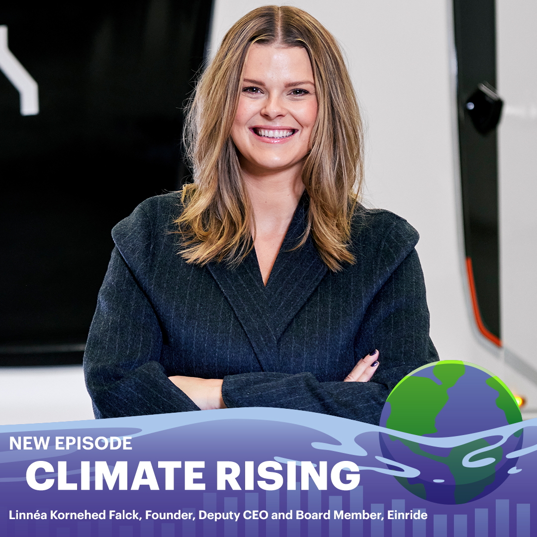 In my latest HBS #ClimateRising podcast episode, I spoke with Linnea @kornehed, founder of Einride, the Swedish autonomous electric cargo trucking company. Learn how they're #decarbonizing and #digitalizing shipping @einrideofficial. Listen at link.chtbl.com/j8N1XSa1