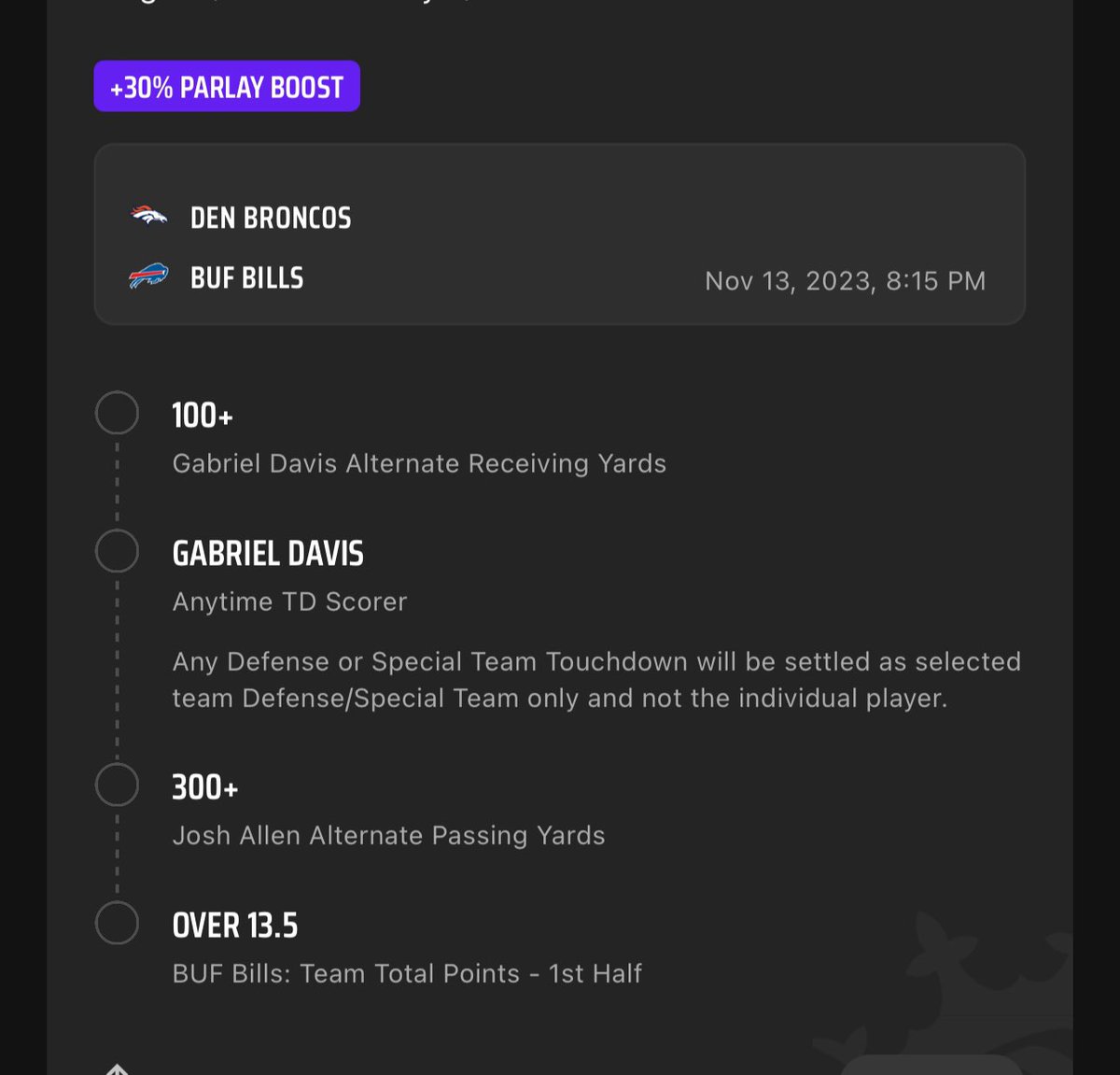 theparleyking's tweet photo. Let’s shoot to the moon 🚀 🌕 
Using the boost here as well 
Why not play a lotto 😅

#MNF #bettingtwitter #NFL #fanduel #GamblingX #GamblingTwitter https://t.co/ikSIWZsPsr