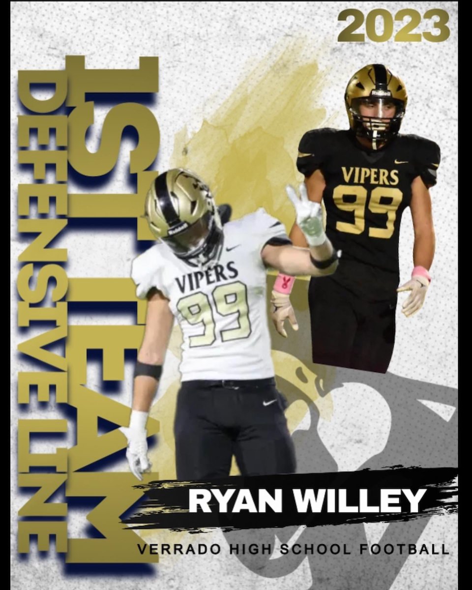 Ryan Willey (@ryanwill26) on Twitter photo Honored to announce that I have been selected Desert West 1st Team All Region. Thank you to the region coaches that voted for me. Special thanx to my coaches for helping me along this journey. #withyourshieldoronit <a href="/Verrado_Vipers/">Verrado Viper Football</a> <a href="/1verrado/">Verrado High School</a> <a href="/jmags56/">Jeremy Mager</a> @dgjohnson4100 <a href="/CoachWill1030/">Mike Willey HSSCC</a> Honored to announce that I have been selected Desert West 1st Team All Region. Thank you to the region coaches that voted for me. Special thanx to my coaches for helping me along this journey. #withyourshieldoronit <a href="/Verrado_Vipers/">Verrado Viper Football</a> <a href="/1verrado/">Verrado High School</a> <a href="/jmags56/">Jeremy Mager</a> @dgjohnson4100 <a href="/CoachWill1030/">Mike Willey HSSCC</a>
