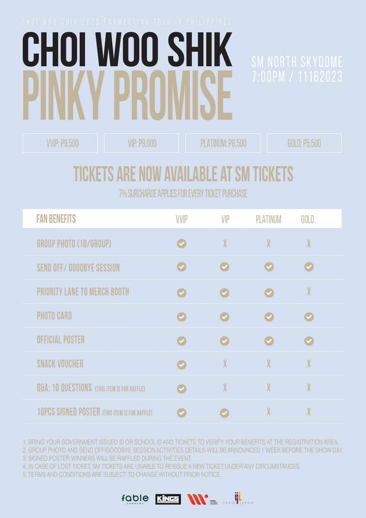 woogasquadPH's tweet photo. Message us now and we're going to purchase tickets for you in affordable price!
VVIP BENEFITS BELOW! Baka chance mo na makasali sa games and Group Photo with Choi Wooshik! https://t.co/TEp9rN2IhY
