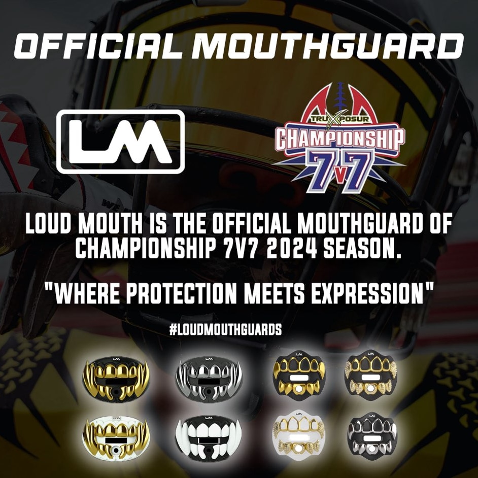 🔥Another Great Partnership🔥
Welcome to the Family LoudMouth
Official Mouthguard of Championship7v7. Entire product line will be available at all Sanctioned events! #champ7v7