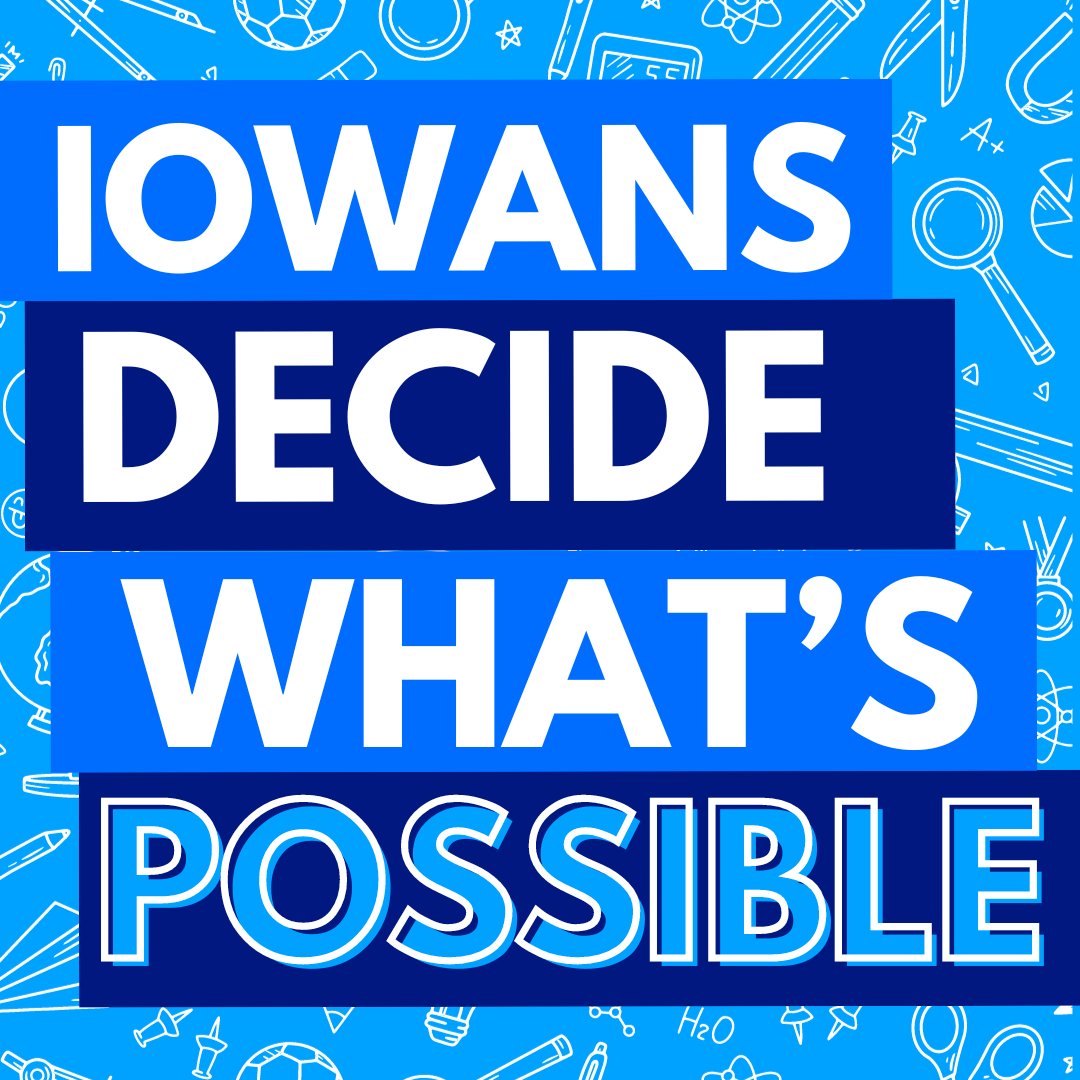 Only 7 days ago...Iowans decided our future, NOT book banners &amp; extreme groups like Moms for Liberty! We decided what’s possible last week &amp; we won’t stop showing up for public education in the future!