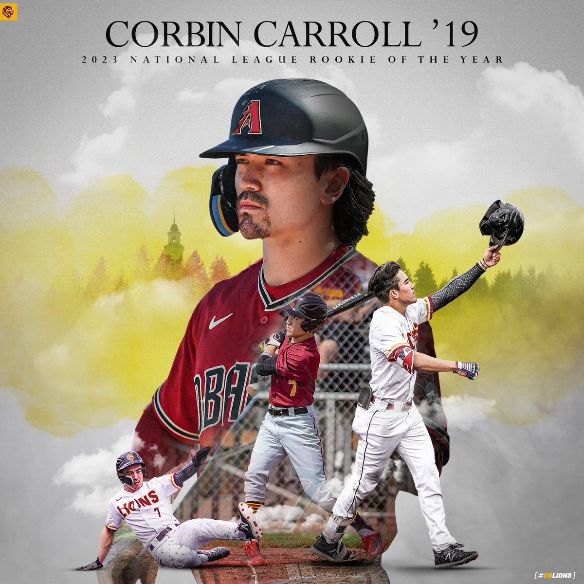 From Lion to National League Rookie of the Year on just four years. Congratulations to our very own, @corbin_carroll on this amazing accomplishment, and here's to many more! #PROLIONS #GOLIONS