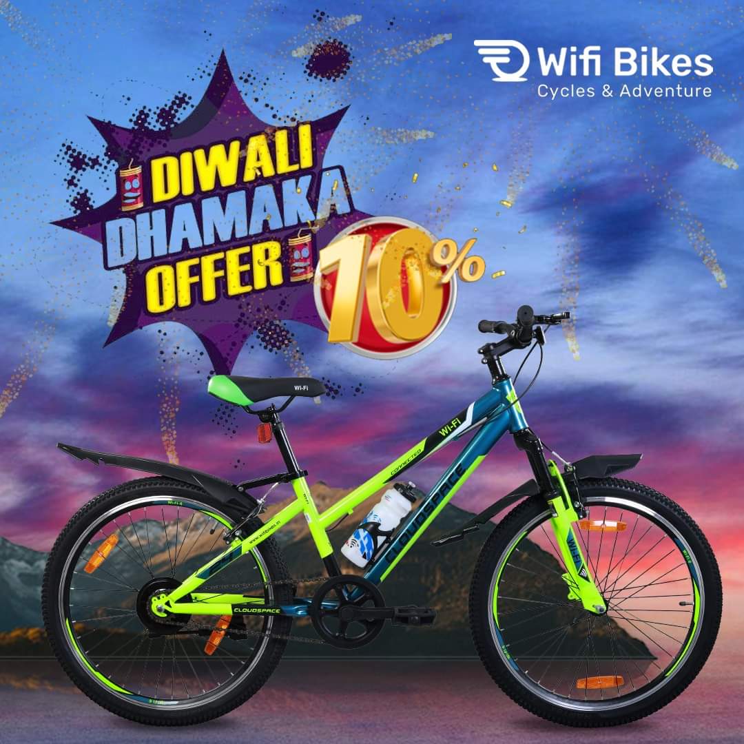 wifibikes's tweet photo. Let the festivities light up your life with an amazing offer from Wifi Bikes! Get amazing discounts on all our cycles. Visit our website https://t.co/lcIlxJqNEC and grab the fantastic Diwali Dhamaka offer before it expires! 
Hurry Up Offer Ending Soon!

#Cycles #Offer #WifiBikes https://t.co/ayceRXA8hC