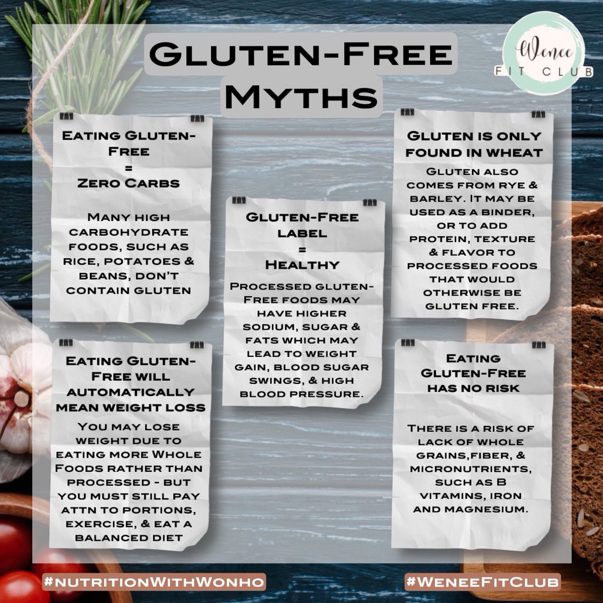 WeneeFitClub's tweet photo. #TargetedTuesday No matter your reasons for going gluten-free, there’s a lot of info &amp; myths out there. Like most healthy plans, if you stick with natural whole foods, you’ll already be on track! 
#NutritionWithWonho #WeneeFitClub #WONHO #WENEE @official__wonho @WeneeFitClub https://t.co/kSjfta0d6k