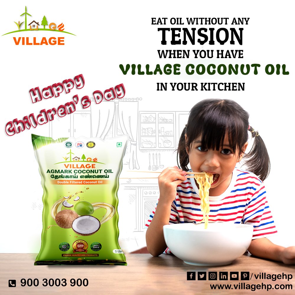 Prefer Village Coconut Oil when it comes to your kids because it is the ideal.

#HappyChildrensDay

#coconutoilforcooking #coconutoil #NaturalCoconutOil #trending #trendingnow