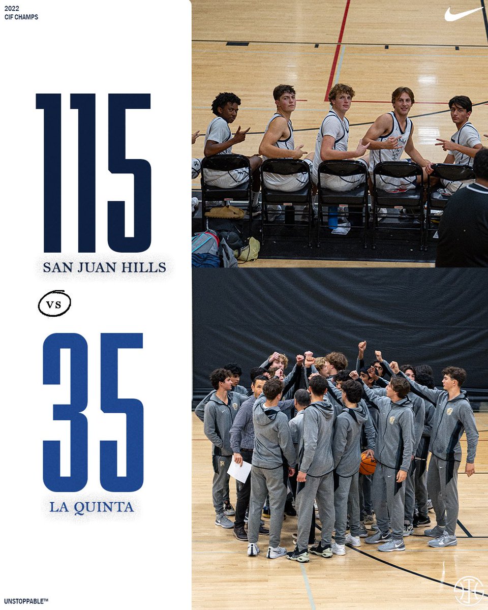 🚨#STALLIONS start season w/ a big W in 1st rd of the #SantaAna Varsity Tourney, scoring a school record 115-35 over La Quinta. #SJH led by 24s @natebrosch 15, @LukePadilla_22 13, Jack Tetley 12. ‘25 @masonhhodges had 13 & ‘26 @CamGolt14 15! #RFTB #UNSTOPPABLE @sjhhsathletics