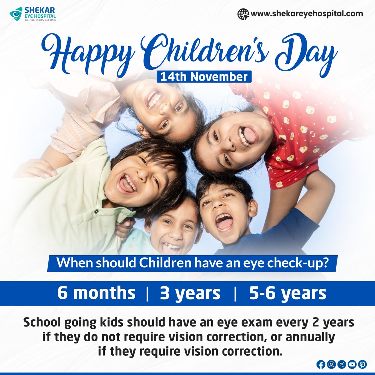 Ensuring a clear vision for our children is paving the way for a bright future.

Website: shekareyehospital.com

#shekareyehospital #SEH #eyecare #bangalore  #protecteyes #childrenday #cildrendaycelebration #eye #clearvision #childrendayspecial #eyecareawarenesss #eyehospital