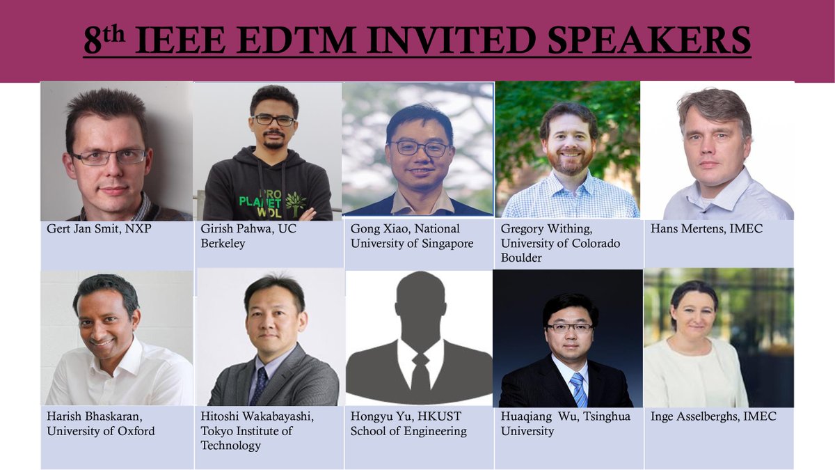 EDTM2024 (@edtm202460220) on Twitter photo 8th #IEEE #EDTM2024 provides you the exclusive opportunity to meet in person, world’s renowned experts from both #industry and #academia as our #Invited Speakers.
<a href="/yogeshs36114738/">Yogesh S. Chauhan</a>
<a href="/shubhamsahay93/">Shubham Sahay</a>
<a href="/MayankIISc/">Prof. Mayank Shrivastava</a>
<a href="/GangulyUdayan/">Udayan Ganguly</a> 8th #IEEE #EDTM2024 provides you the exclusive opportunity to meet in person, world’s renowned experts from both #industry and #academia as our #Invited Speakers.
<a href="/yogeshs36114738/">Yogesh S. Chauhan</a>
<a href="/shubhamsahay93/">Shubham Sahay</a>
<a href="/MayankIISc/">Prof. Mayank Shrivastava</a>
<a href="/GangulyUdayan/">Udayan Ganguly</a>