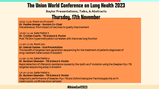 GlobalTB's tweet image. 📢 Calling all GTB colleagues! Don&apos;t miss out on our upcoming #UnionConf2023 sessions. The lineup is packed with insightful discussions, innovative ideas, and collaborative opportunities. Check out the schedule below ⬇️#globalhealth #EndTB
