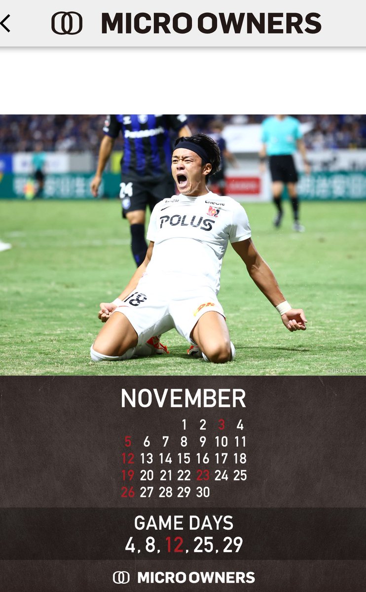 MicroOwners's tweet photo. 11月になりました
#マイクロオーナーズ アプリは
毎月、携帯の壁紙になるカレンダーを
アップしています
是非インストールして楽しんでください
https://t.co/rPWIB17KF9
お買い物を通してチームと地域を応援する新しい応援のカタチ
マイクロオーナーズ
#浦和レッズ
#urawareds
#microowners https://t.co/BuwGEnSYAc