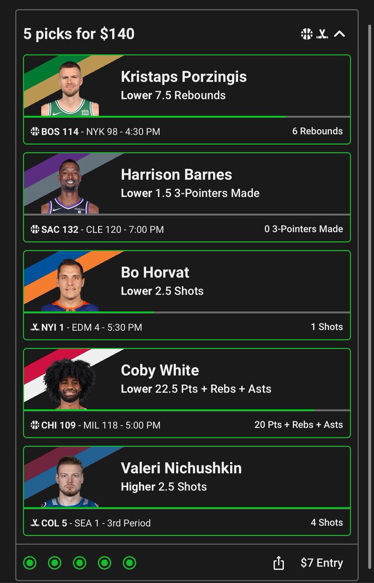 CabanillaJared's tweet photo. First day back on @UnderdogFantasy and it’s always green ♻️
#sportsbettingtwitter #prizepicks #underdog #DFS https://t.co/snA6M1Wt2Q